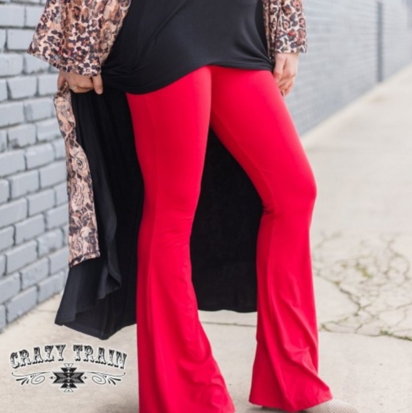Crazy Train Pants - R E D BELL FLARES 🔥NEWLY RELEASED 🔥